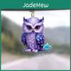Colorful Acrylic 2d Owl Pendant Adorable Cartoon Style Car Interior Accessory