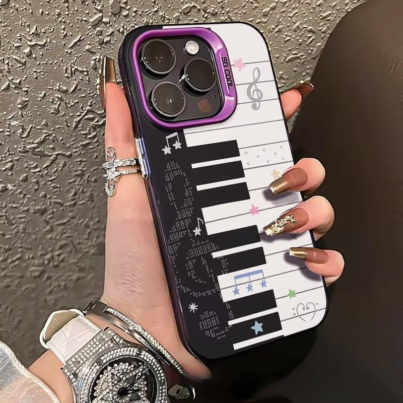 For iPhone 17 Pro Max 16 15 13 12 11 14 Phone Case Piano Pattern Back Cover For iPhone 17 Air 16E XS Max XR X XS 7 8 Plus SE2022