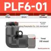 90° Pneumatic Air Hose Quick Connector, Double Push-to-Connect, Internal Thread, PLF Elbow