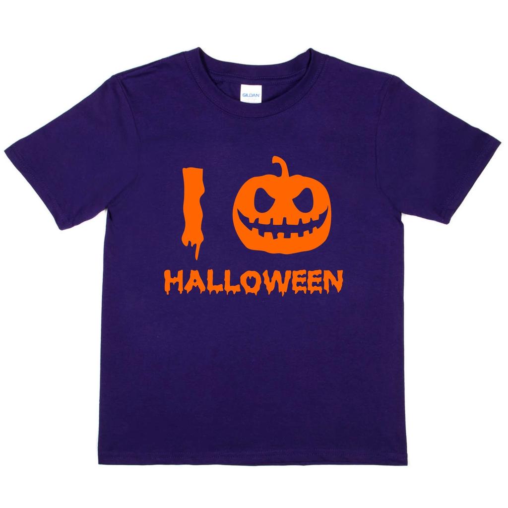Halloween Costume Tee I Love Halloween Spooky Funny Kids T Shirt