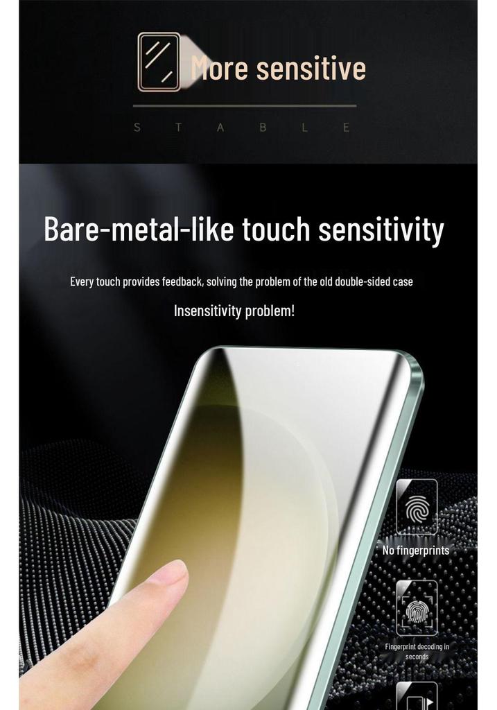 Compatible Samsung S25u HD Full Coverage Transparent Protective Magnetic Metal Case