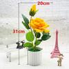 Realistic Rose Artificial Potted Plant Bonsai For Gift And Decoration Home