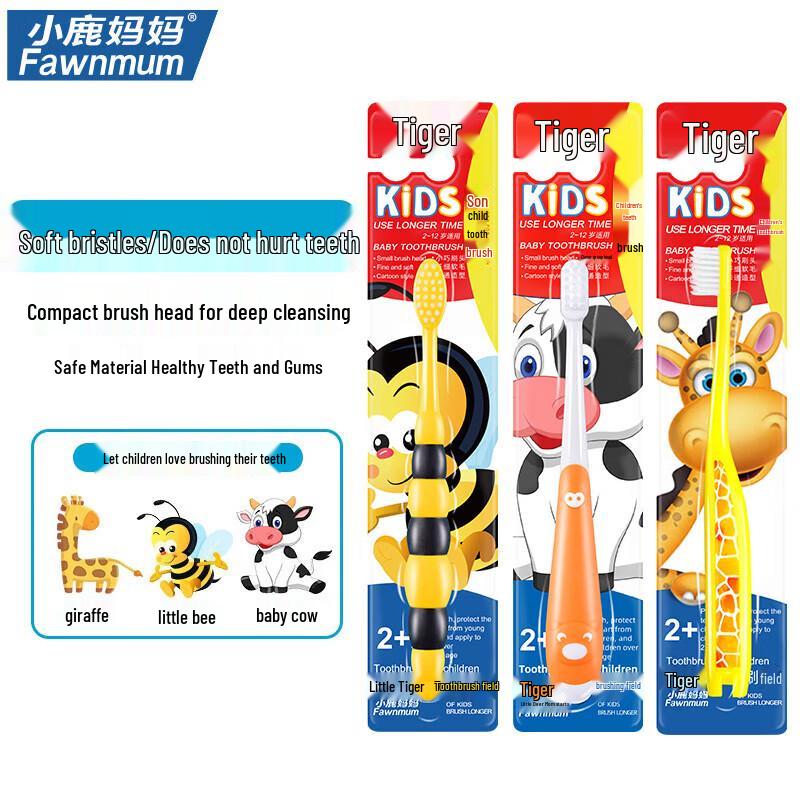 Xiaolu Mama Children's Soft Bristle Toothbrush 4-Pack