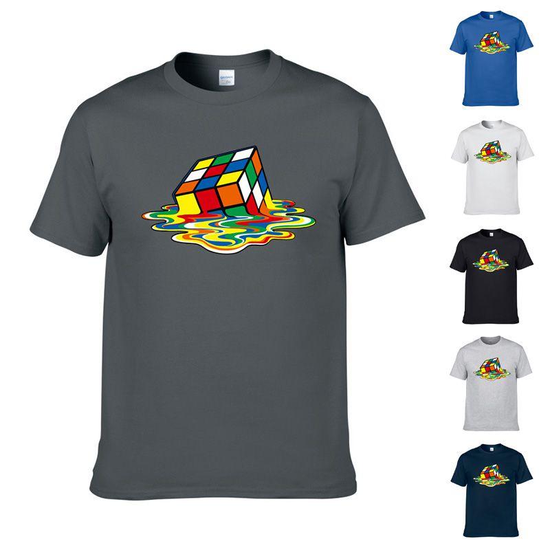Cube Melting Rubix Sheldon Inspired By The Big Bang Theory Mens Tshirt Tops Tee