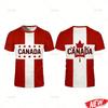 T-shirt da uomo con motivo bandiera canadese Nuova Stampa 3D Foglia d'acero Manica corta T-shirt Asciugatura rapida Estate Esterno Girocollo Magliette