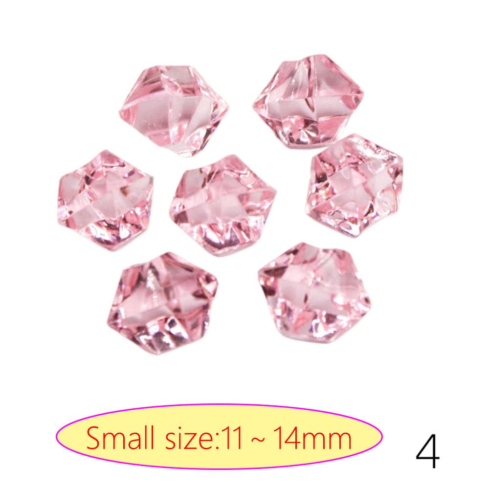Acrylic Diamond Crystal Ice Rock Stones Vase Gems Confetti Table Scatter Beads Wedding Party Home Decor 100pcs 19 Color 11x14MM
