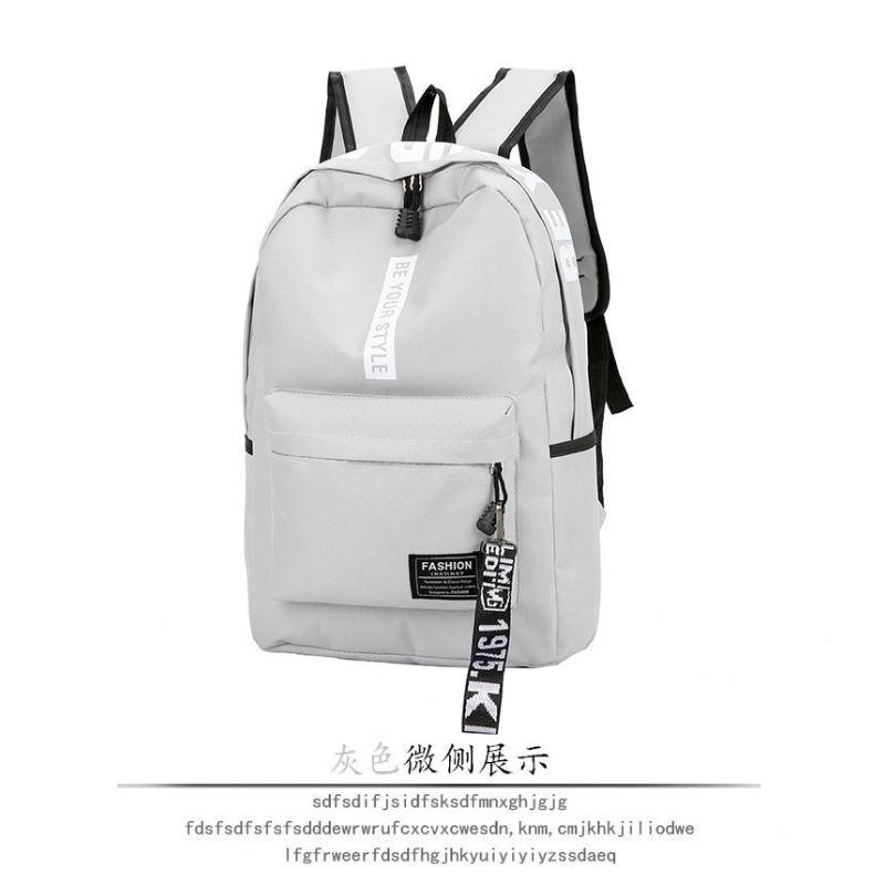 New Backpack Backpack Men and Women Junior High School High School Students Backpack Large Capacity Campus Canvas Double Back