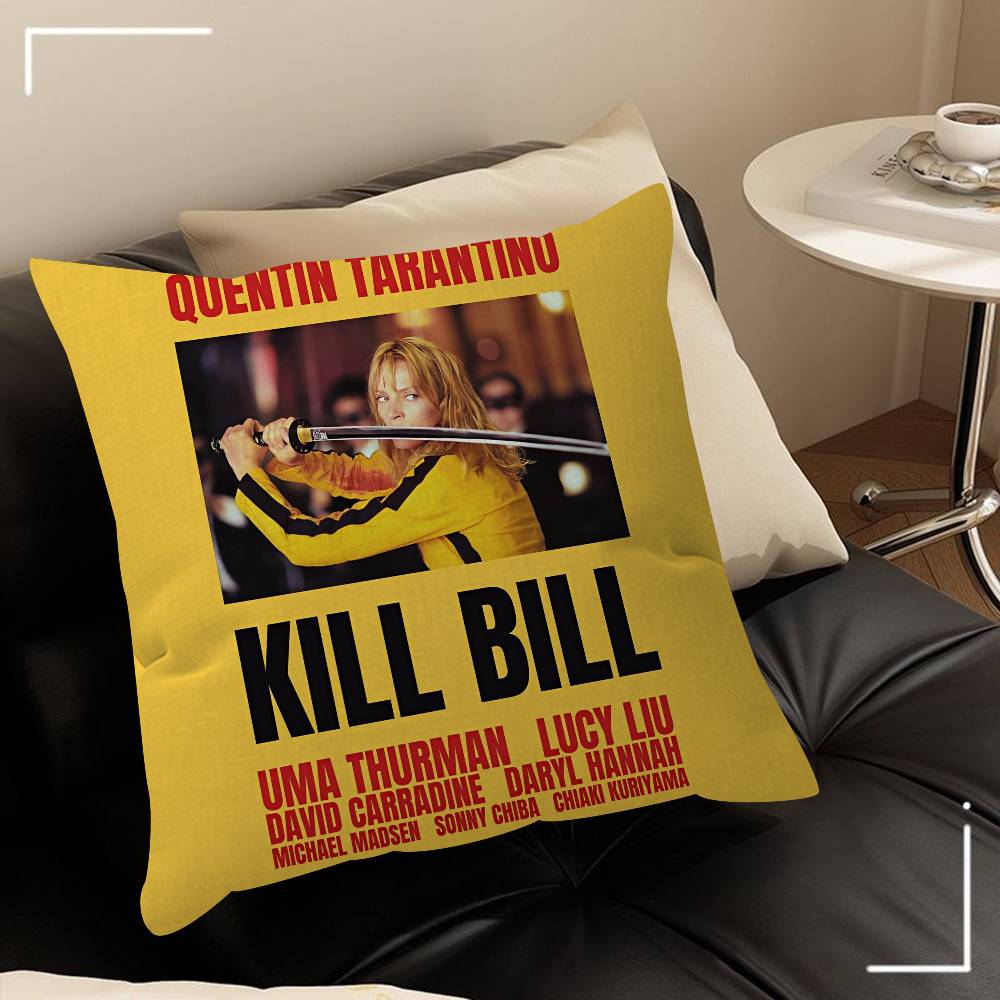Classic Movie K-Kill Bill   Pillow Covers Cartoon Sofa Decorative Home Double-sided Printing Short Plush Cute Cushion Cover