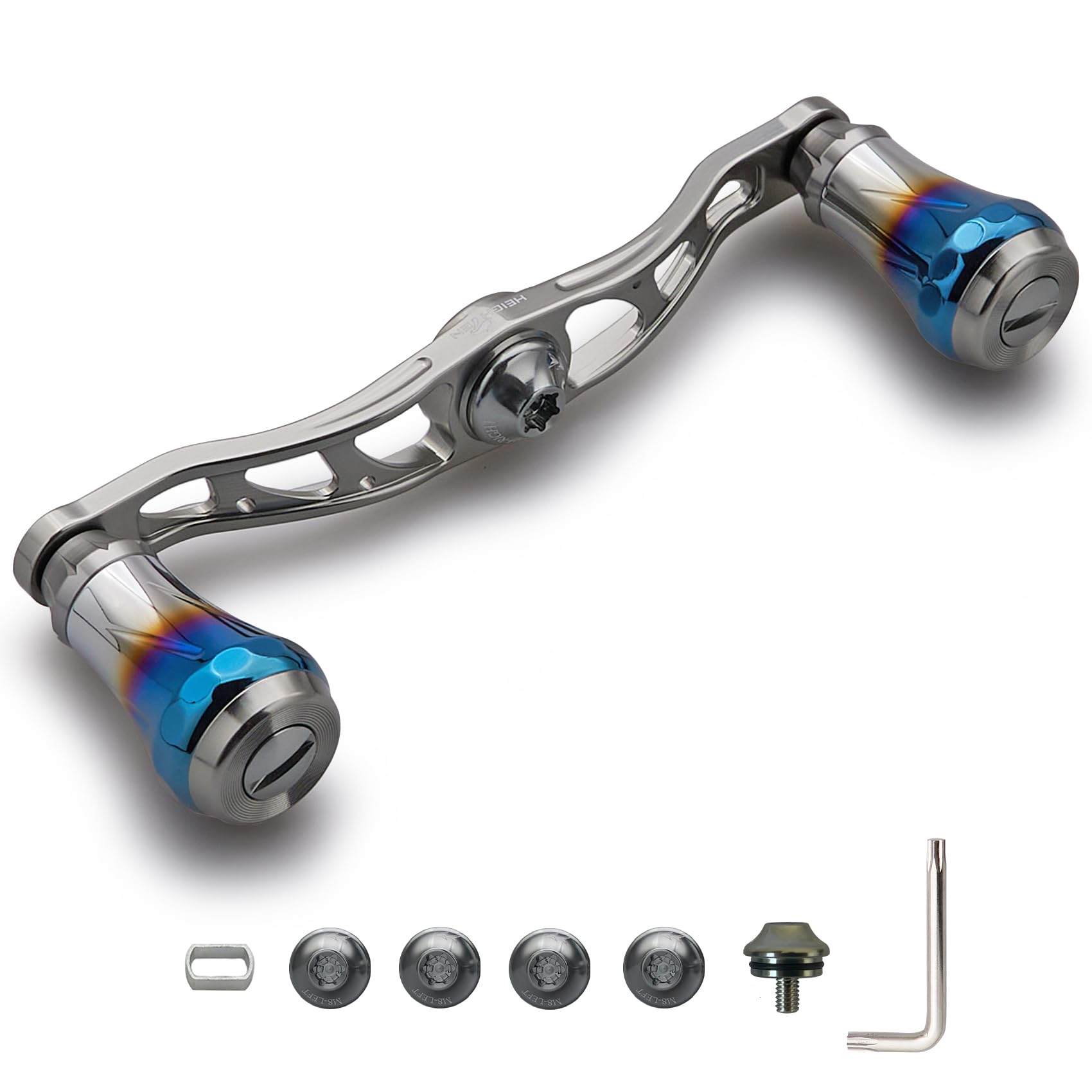 

HEIGHTEN Baitcasting Reel Handle for Abu Aviation Aluminum Aurora Series V2.0 90mm/105mm/115mm Shimano, Daiwa, Garcia, (V2.0-105mm - Gunmetal) (0134)