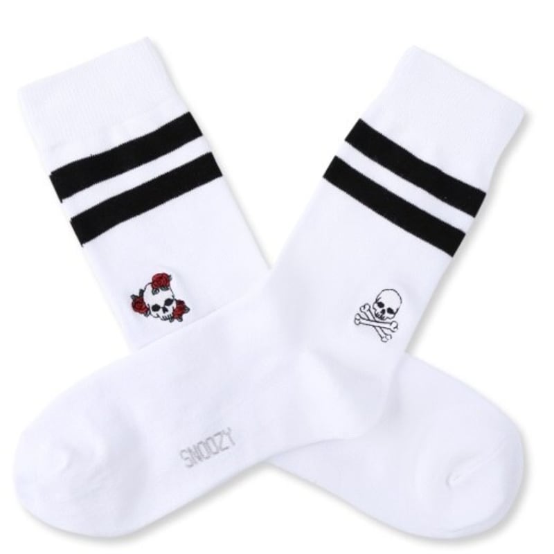 SNOOZY EM-Skate Socks (Skull) BK