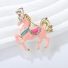 Fashion Zodiac Animal Enamel Horse Brooches For Women Clothing Coat Jewelry Accessories Gifts