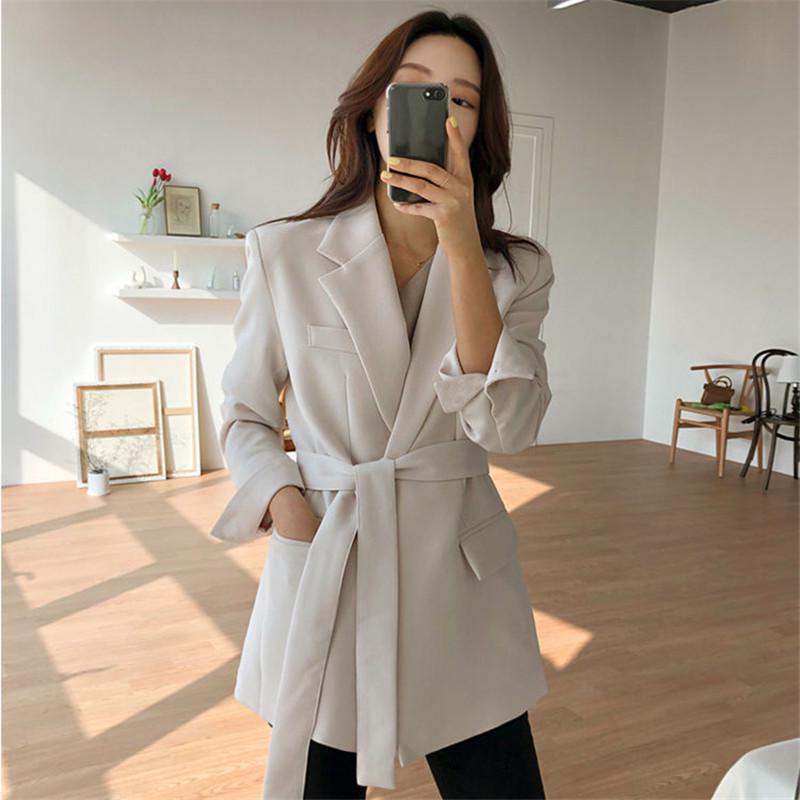 Women's Black Blazer: 2022 Spring/Autumn, Korean Medium Length, British Casual Style