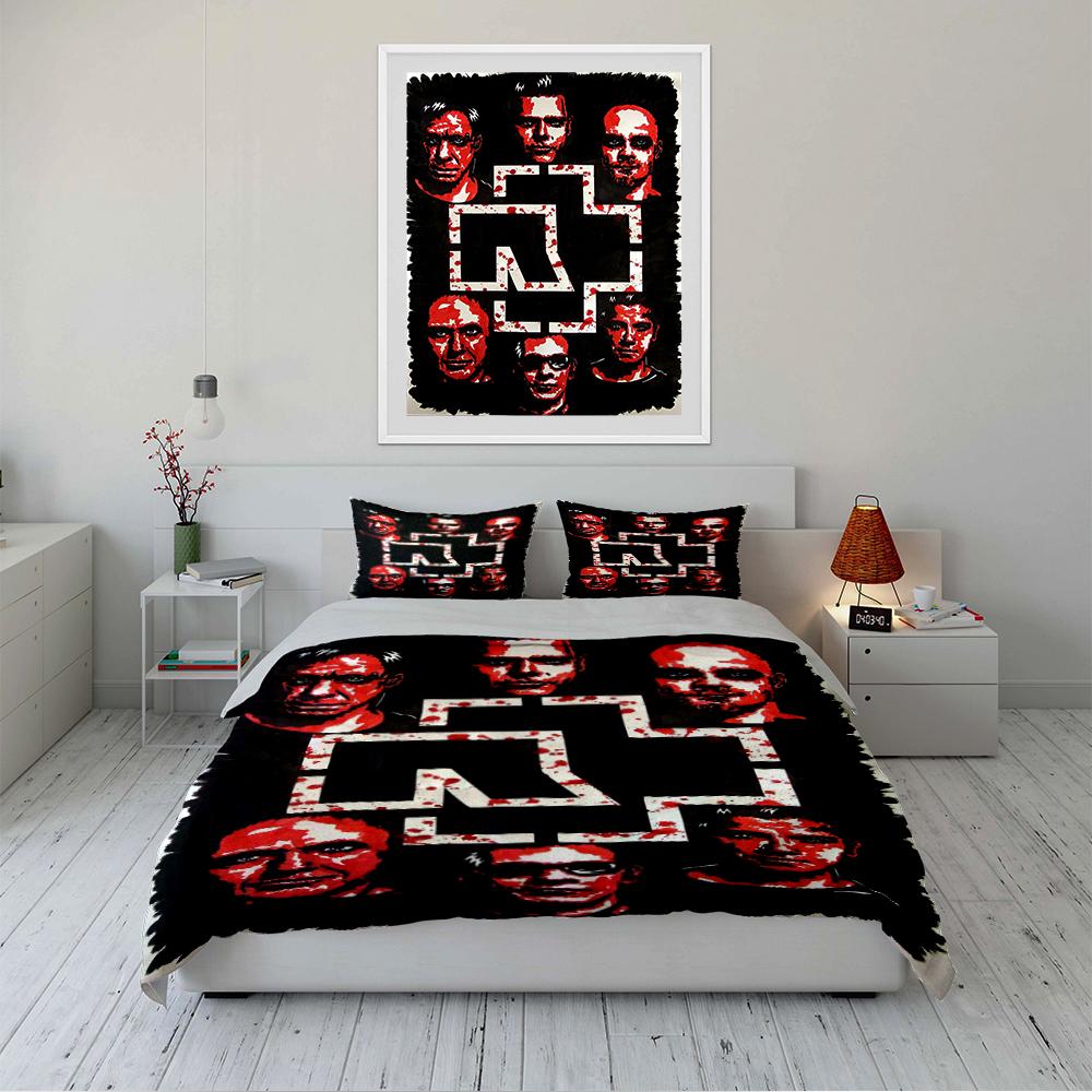 Rock Band Theme Bedding Set Bedding Set (1 Duvet Cover, 2 Pillowcases, Duvet Not Included)