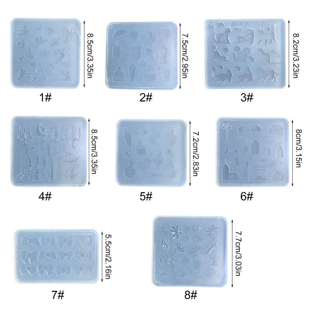 Mini Bread Biscuit Cake Mold Flower Bowknot Silicone Mould Kitchen Food Mold Quicksand Epoxy Resin Molds Jewelry Making