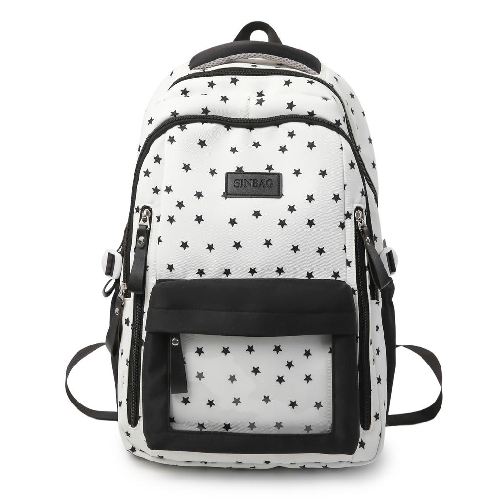 Schoolbag Japanese large-capacity college style backpack junior high school student college student schoolbag sweet star high-value backpack