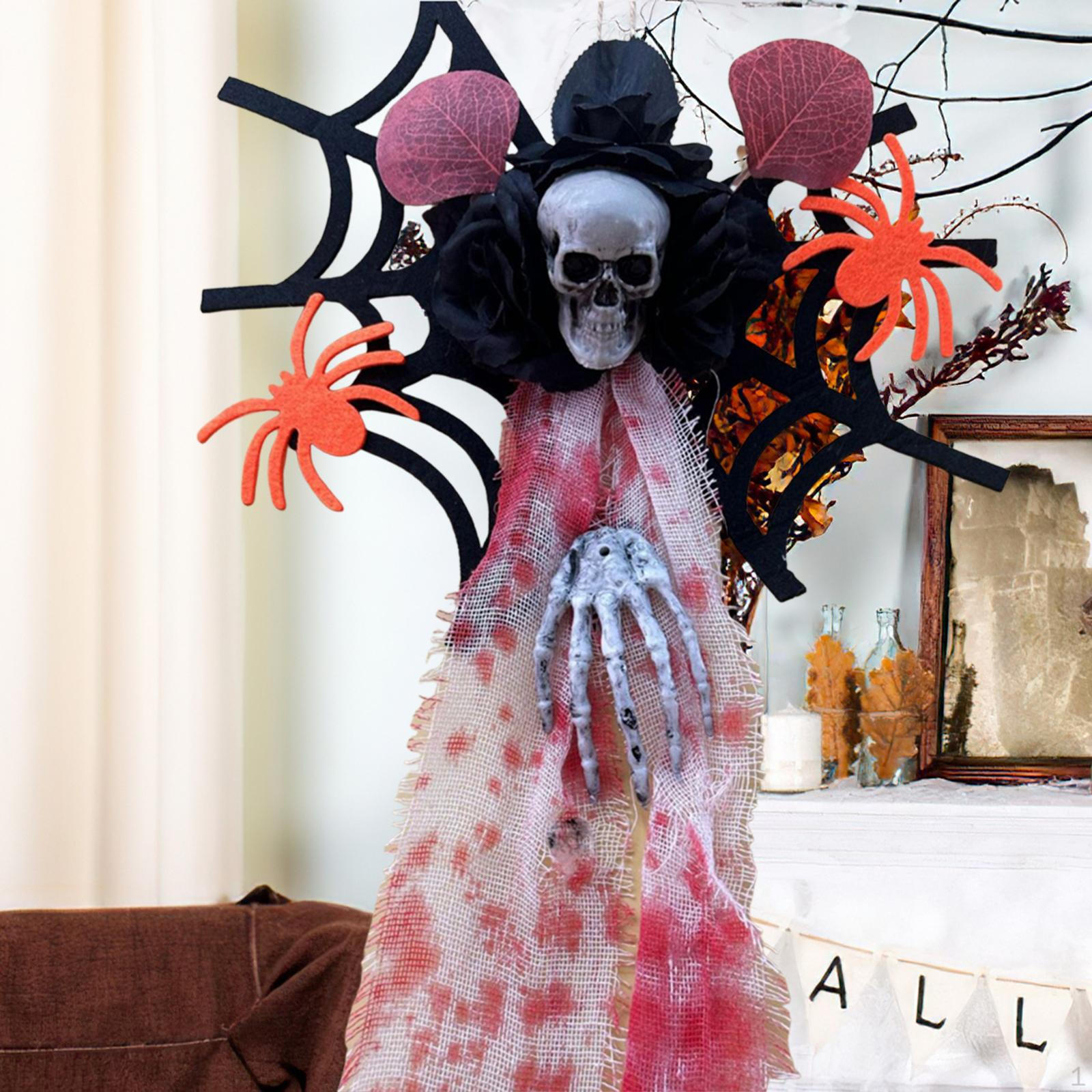 

Halloween Hanging Skeleton Flying Pendant Novelty Scary Scene Layout Party Decor for Courtyard Porch Style A