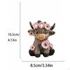 Cow Plant ,Handmade Cute Animal Planter, Mini Cows Flower Pot for Outdoor, Indoor Countertop Lawn