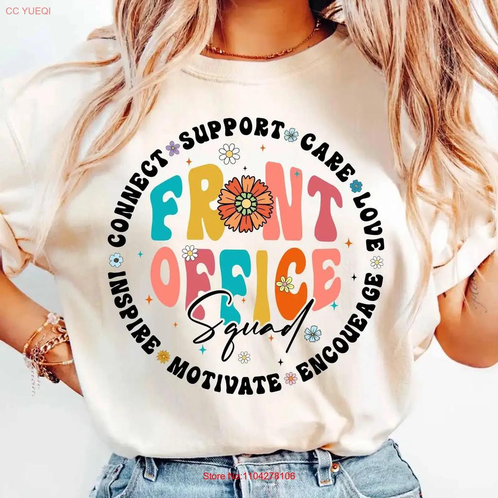 Front Office Squad T Shirt Secretary Administrative Assistant Crew Staff Appreciation Vintage Comfortable Streetwear