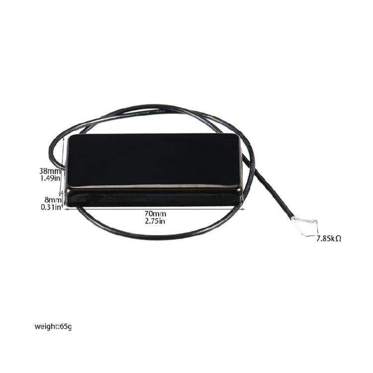 Black Covered Double Coil Pickup Featuring 7.85k Resistance 2 Wires For Electric & Pickup Box Guitar Ensuring Durability