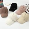 Herbst- und Winterwarme Mütze Damen Strickwolle Mode Baseballkappe Verdickte Freizeitmütze