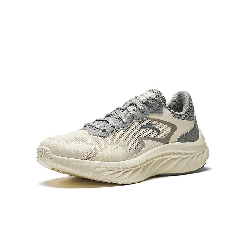 Anta Lingyu Fitness Test Simple Comfortable Shock Absorbing Breathable Low Top Casual Running Shoes Men sneaker Light-Gray 912525522-2