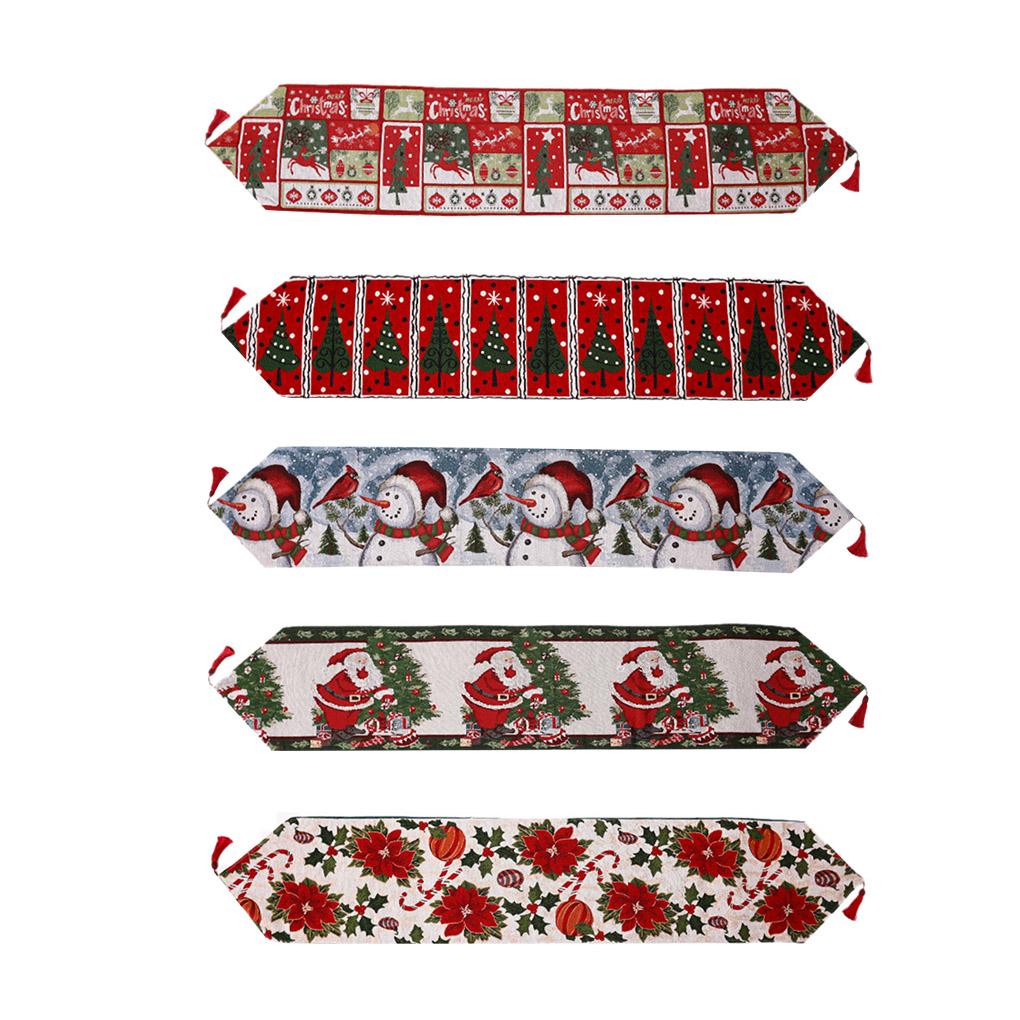 Świąteczny bieżnik na stół 180cm Haftowany Świąteczny Dekoracyjny Obrus Festiwalowy Pokrowiec