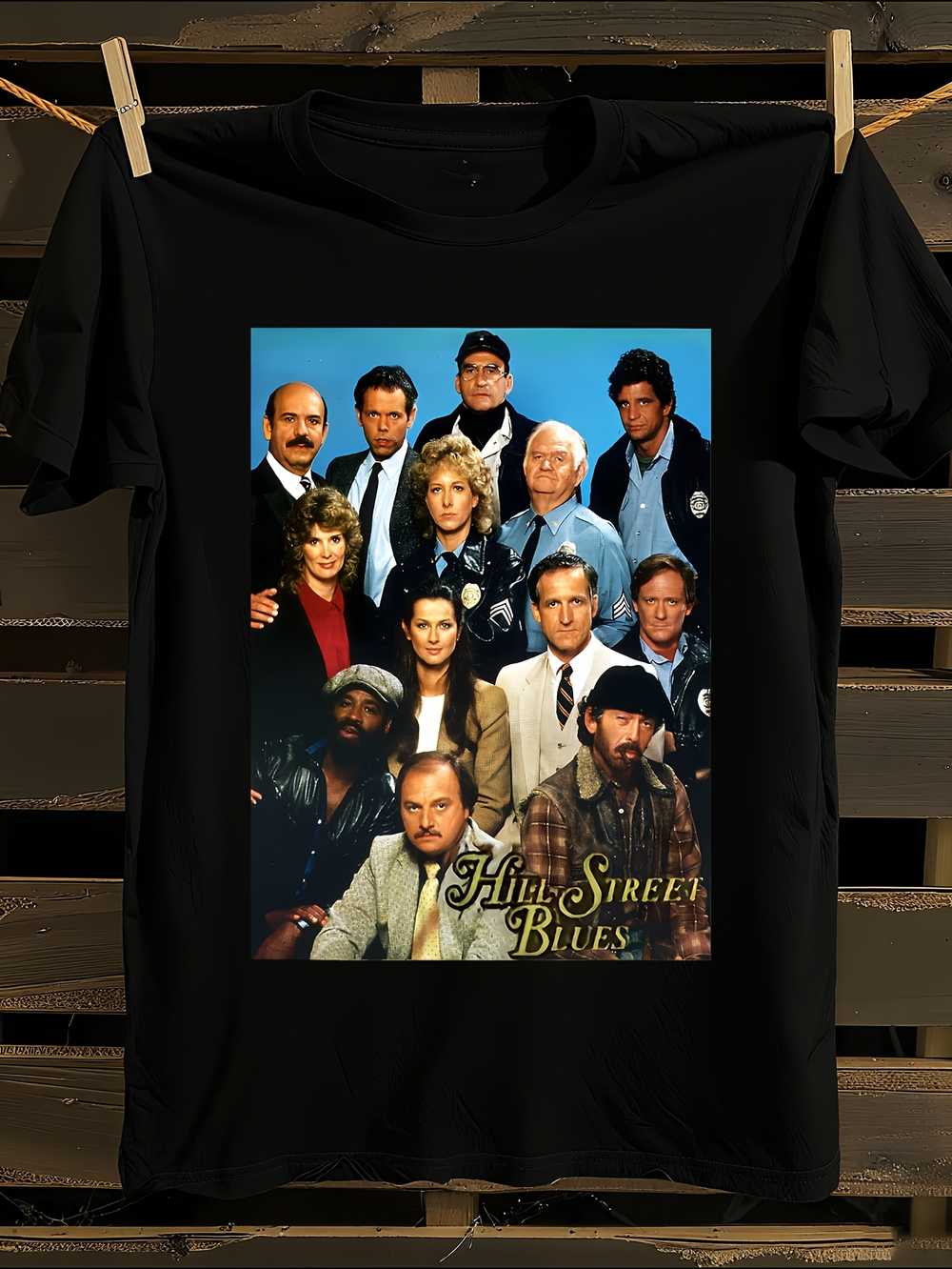 

Hill Street Blues 80s TV Show Vintage Graphic T-Shirt Mens Tshirt Womens Tshirts with Letters Print Short Sleeves T-Shirt Casual Street Tee Shirt Top S
