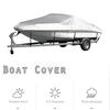 190T Yacht Outdoor Protection Waterproof Boat Cover Oxford Fabric Anti-smashing Tear Proof Silver Reflective Boat Cover 11-22FT