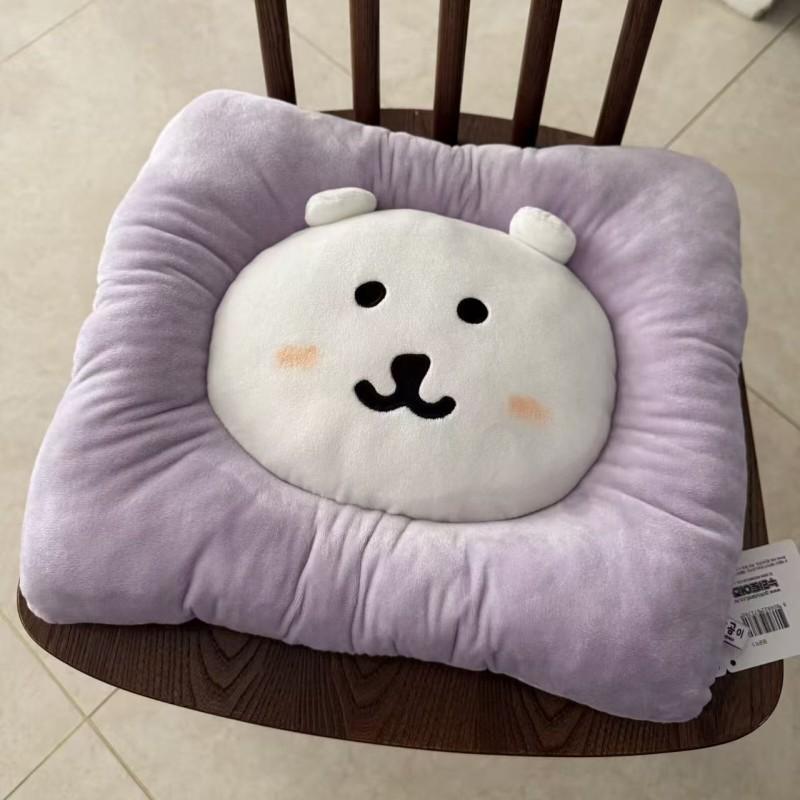 

Joke Bear Cartoon Cushion With Plush Cover For Girls And Kids Purple Square