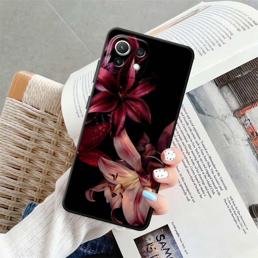 Case for Xiaomi Mi 13 Lite 10T 15 Pro 11T 14 12 12T Pro 12X 11 Funda Phone Cover Lily Orchid Flower Print