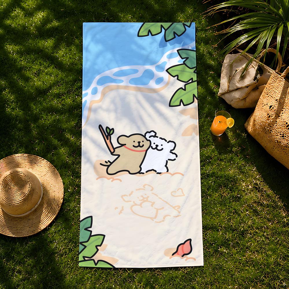 Animal M-Maltese Towel Beach Towel, Quick Drying Absorbent Bath Towel For Swim,Gym,Camping,Outdoor Hot