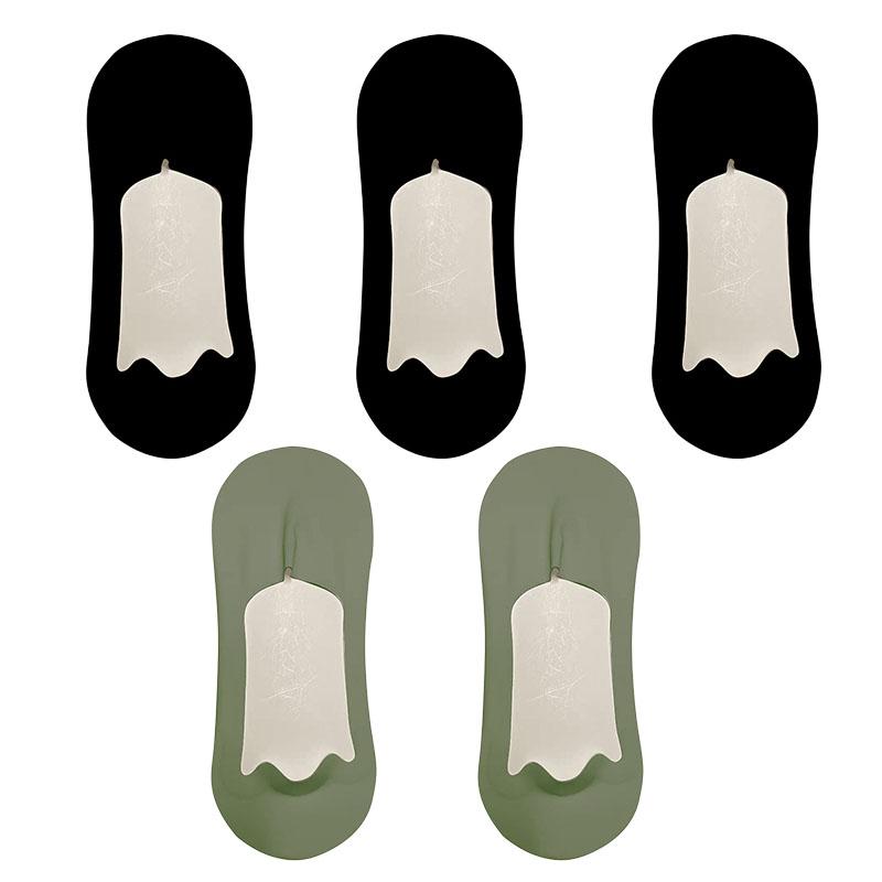 5 Paar Herrensocken Baumwolle Atmungsaktiv Sommer Ultradünn No Show Eisseide Socke Silikon Rutschfeste Sohle Schweißabsorbierend Herren Bootssocke