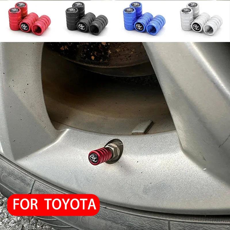 Car Valve Cap Decorative Dustproof Tire Valve Stem Caps For Toyota RAV4 Corolla Camry Frontier Supra C-HR Hilux Tacoma Prado