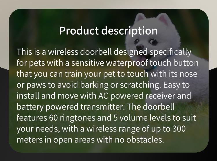 Wireless Dog Training Bell: Waterproof Push-Pull Doorbell for Indoor/Outdoor Use
