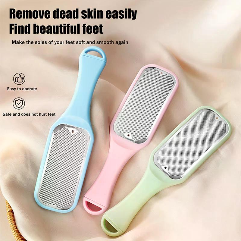 1PCS Pedicure Foot File Tools Professional Dead Skin Callus Removal Stainless Steel Ergonomic Handle for Smooth Feet