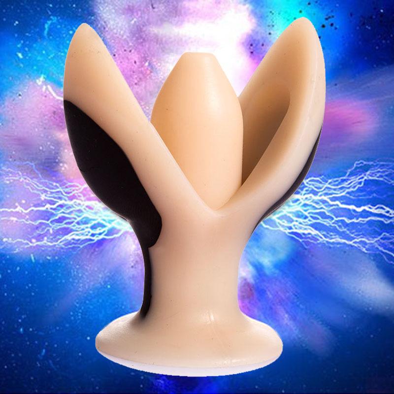 Vibrating Silicone Anal Plug with Electric Pulse Stimulation - Adult Erotic Toy