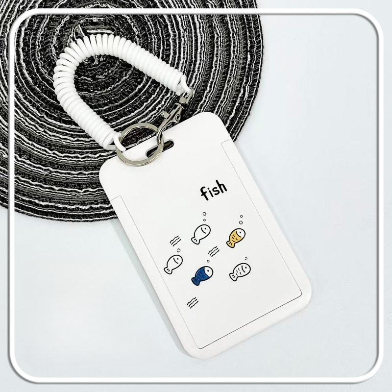 Waterproof Cartoon Plastic Card Cover Women's Kids Bus Credit ID Name Business Working Bank Card Badge Holder Protective Cover