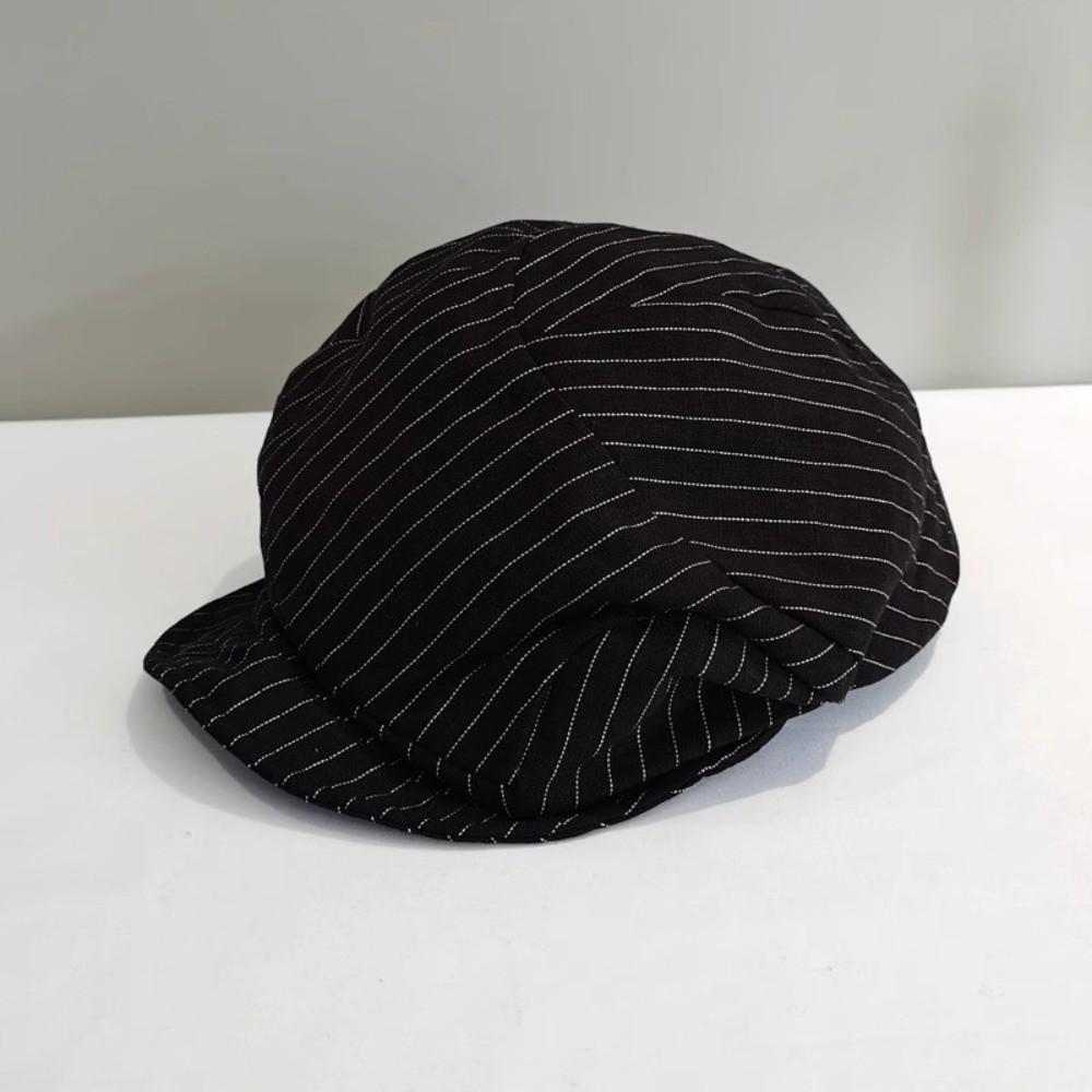 Y2k Octagonal Hat Thin Painter Caps New Striped Berets Girl