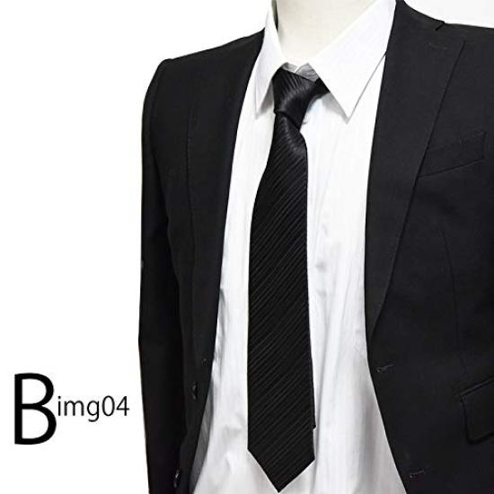 Czarny krawat na pogrzeby i żałobna czerń marki Komon [Michiko London] na uroczyste nabożeństwa żałobne, formalny, krawat, pogrzeby, stypy,