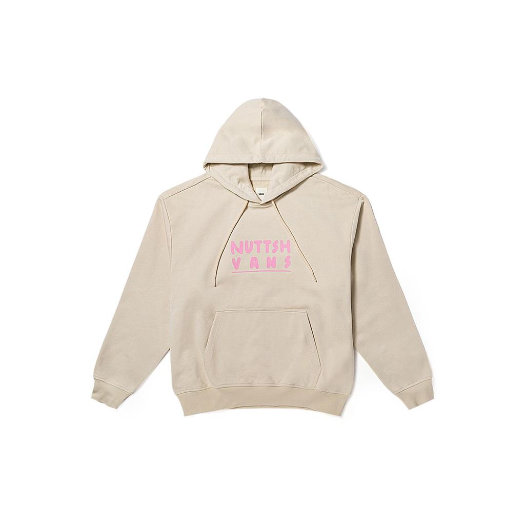 Vans X Asian Artist Collaboration Letter Print Hoodie Women Hoodie Oatmeal VN000H0E2N1
