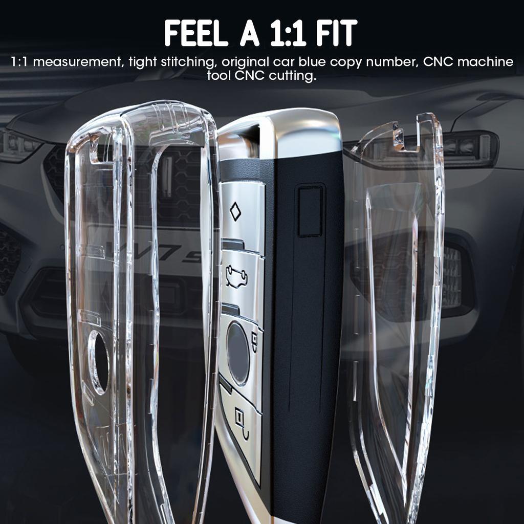 Soft TPU Car Remote Key Case Cover Shell Fob For BMW X1 X3 X5 X6 X7 1 3 5 6 7 Series G20 G30 G11 F15 F16 G01 G02 F48 Keyless Bag