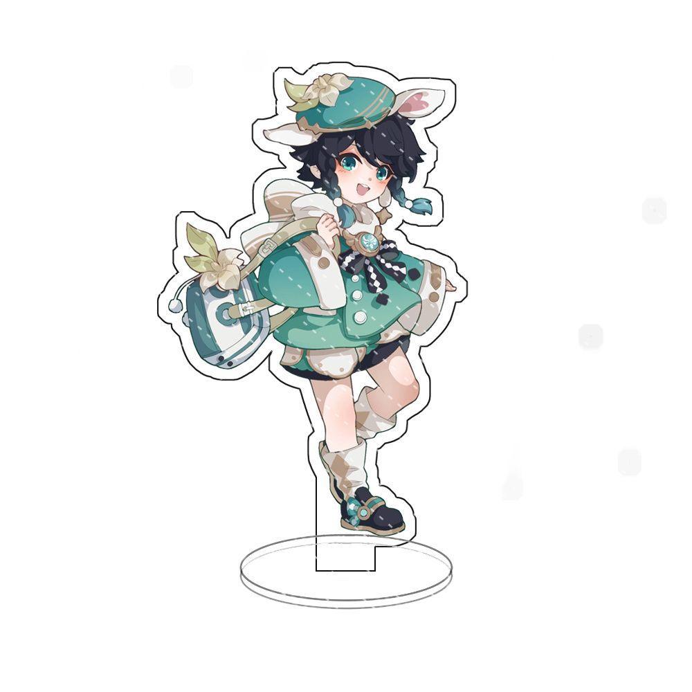 Anime Venti Scaramouche Card Cosplay Desktop Decoration Acrylic Standing Plate Gifts