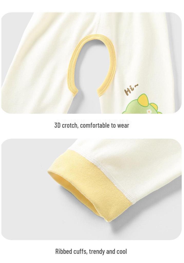 Youqi Baby Boys' High Waist Mosquito Repellent Pants, Open Crotch, 26-Pack, Spring/Autumn Wear.