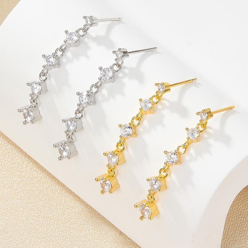 Exquisite S925 Sterling Silver Tassel Chain Earrings - Niche Fashion Design