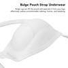 Men Bulge Cup Soft Polyester Cotton Stereo Shape Bulge Covering Up Underwear Cup with Strap White