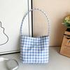 2025 Summer New Simple Nylon Underarm Bag Niche Design Letter Embroidery Portable Bucket Bag