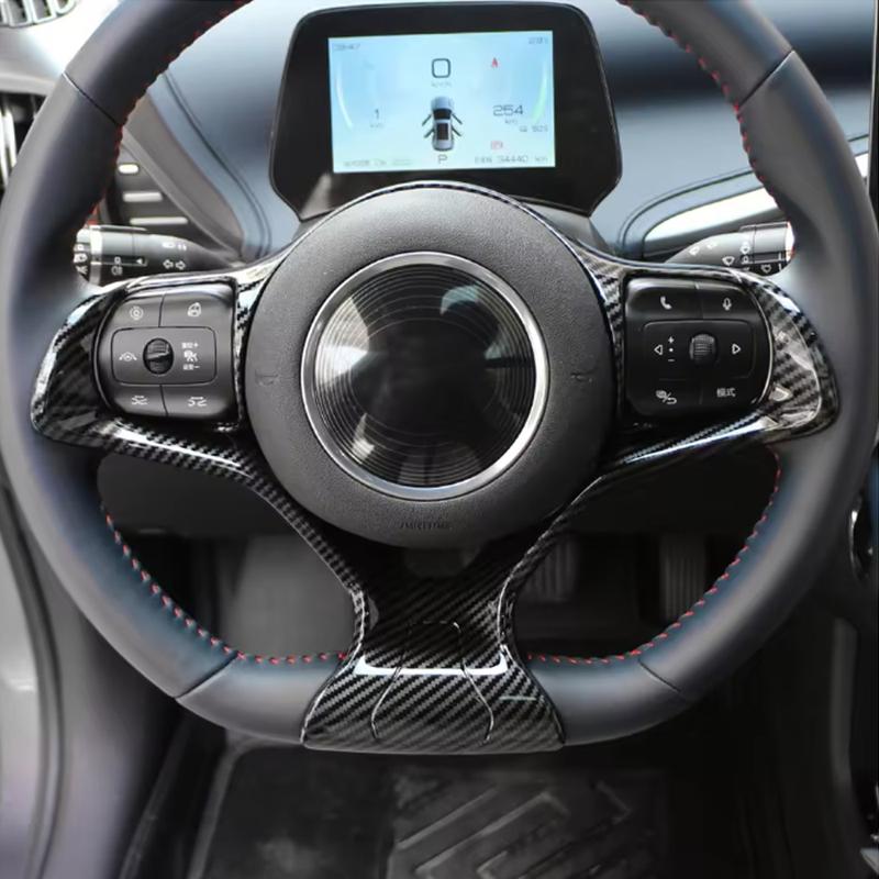 Car Steering Wheel Cover Sticker Imitation Trim For BYD Dolphin Mini Dolphin Surf Atto 3 2024 Accessories