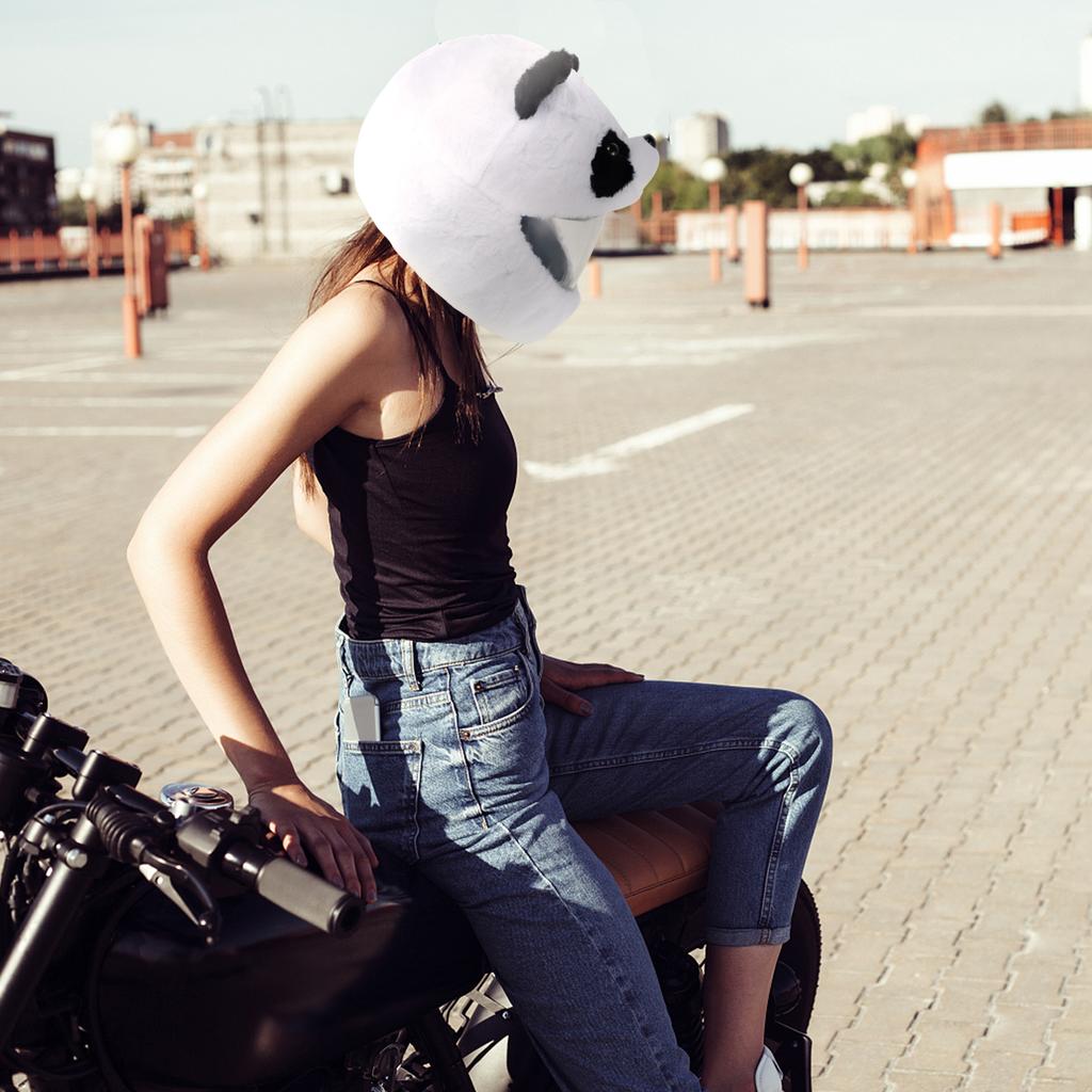 Helmet Plush Cover Cute Motorcycle Helmet Cover Motorcycle Helmet Protection Cover Funny Full Face Motorbike Dust Cover