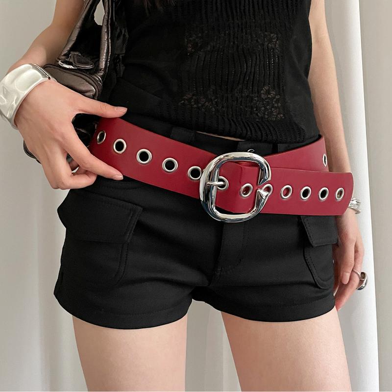 Punk Style Design Sense Wide Belt Female Y2k Personality Advanced Sense With Skirt Jeans Belt PU Leather Belt Accessories