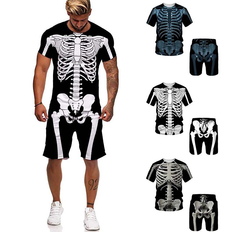 Buy Summer Casual 3D Skeleton Print 